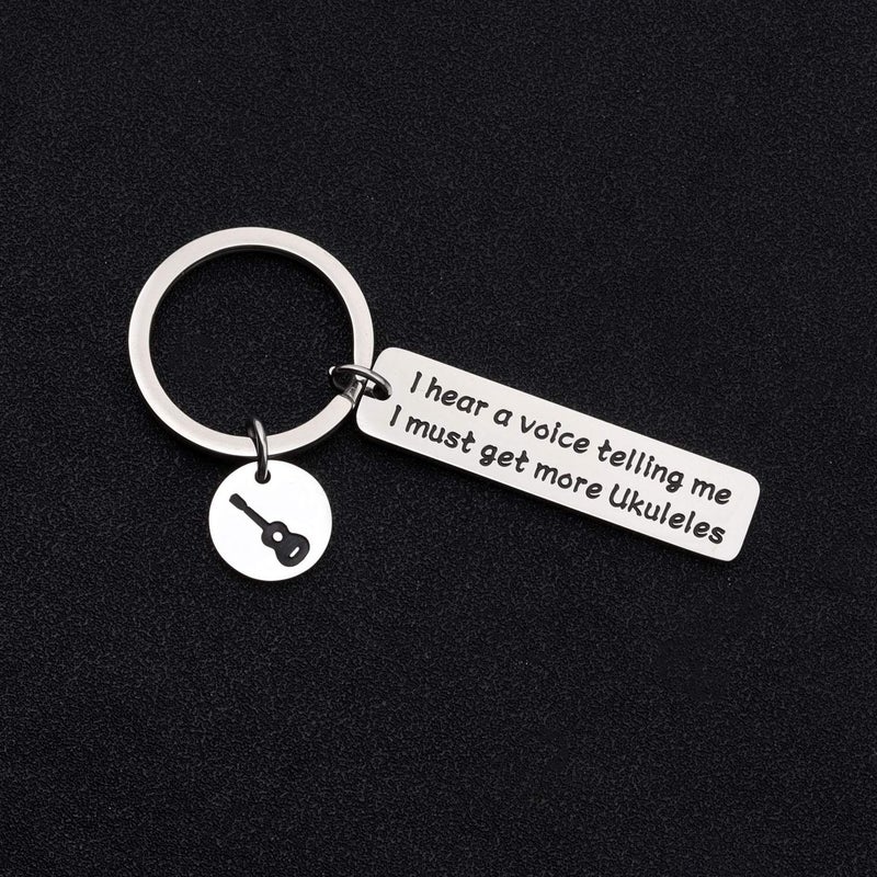 HOLLP Ukulele Gift Ukulele Acquisition Syndrome I Hear A Voice Telling Me I Must Get More Ukuleles Keychain Ukulele Lover Gift for Ukulele Player (Ukuleles Keychain) - Image 3